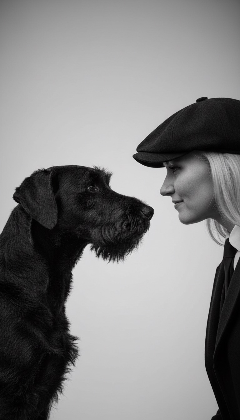 Heather with Fraulein, profile portrait